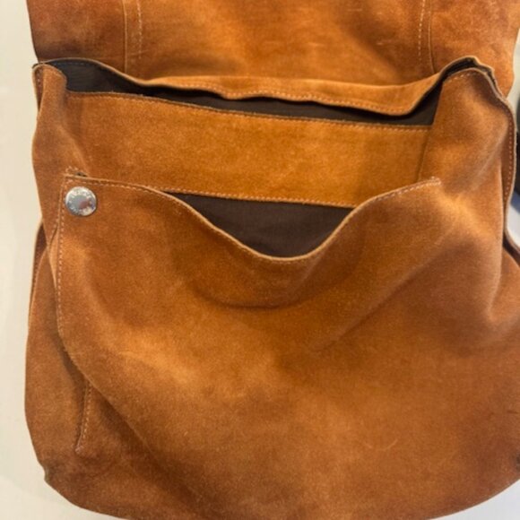 Prune Suede Crossbody Bag - Picture 4 of 7